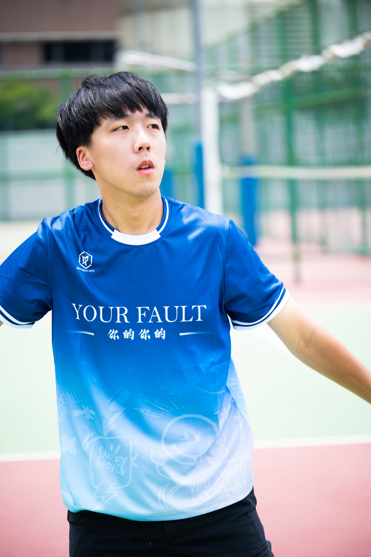 MTSPORTS X GINO幹話系列 聯乘排球服-藍色