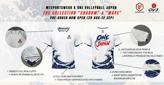 【PRE-ORDER】 MTSPORTSWEAR x ONE VOLLEYBALL JAPAN Performance Tee