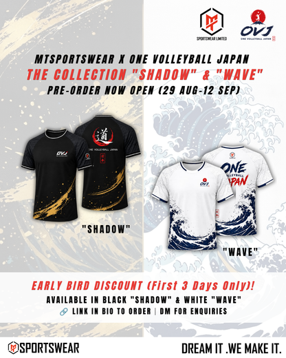 【PRE-ORDER】 MTSPORTSWEAR x ONE VOLLEYBALL JAPAN Performance Tee