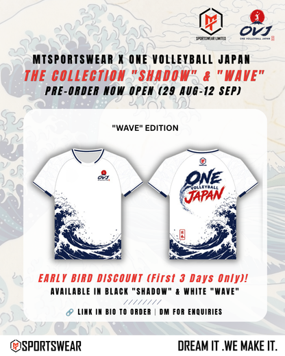 【PRE-ORDER】 MTSPORTSWEAR x ONE VOLLEYBALL JAPAN Performance Tee