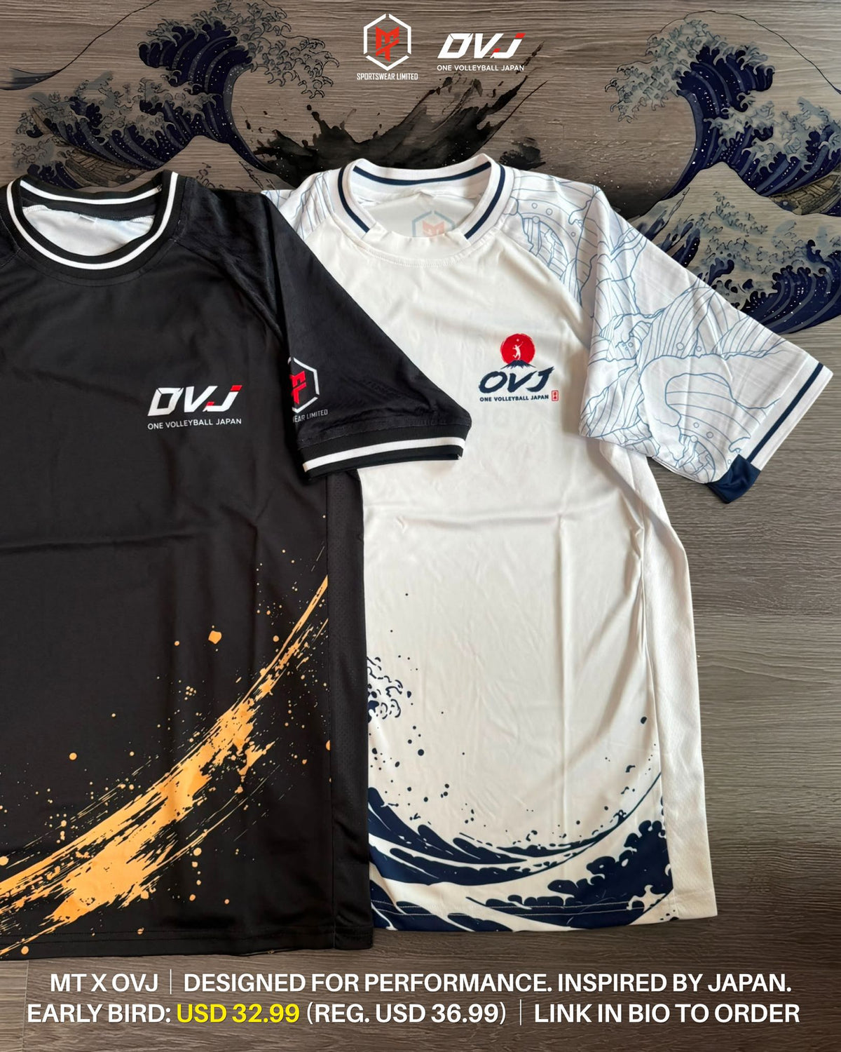 【PRE-ORDER】 MTSPORTSWEAR x ONE VOLLEYBALL JAPAN Performance Tee